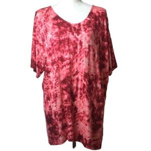 Belle Gray by Lisa Rinna Abstract V-Neck Tunic